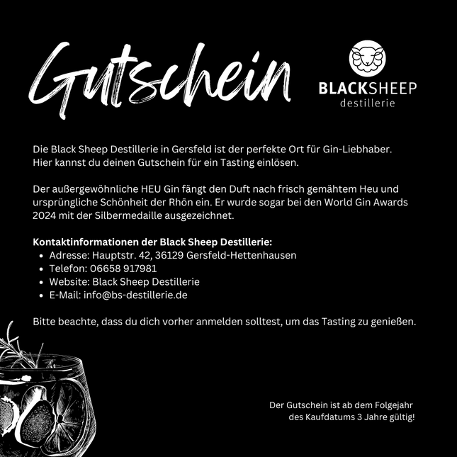Geschenkgutschein - Black Sheep Destillerie